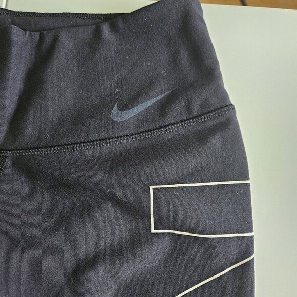 Nike Leggings Womens XS Lot of 2 Dri-Fit Swoosh Spell Out JDI Cropped Stretch - Picture 14 of 16